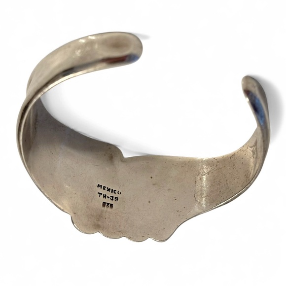 Vintage Sterling Silver 925 Cuff Bracelet Taxco Mexico Signed TH-39 - Picture 6 of 8